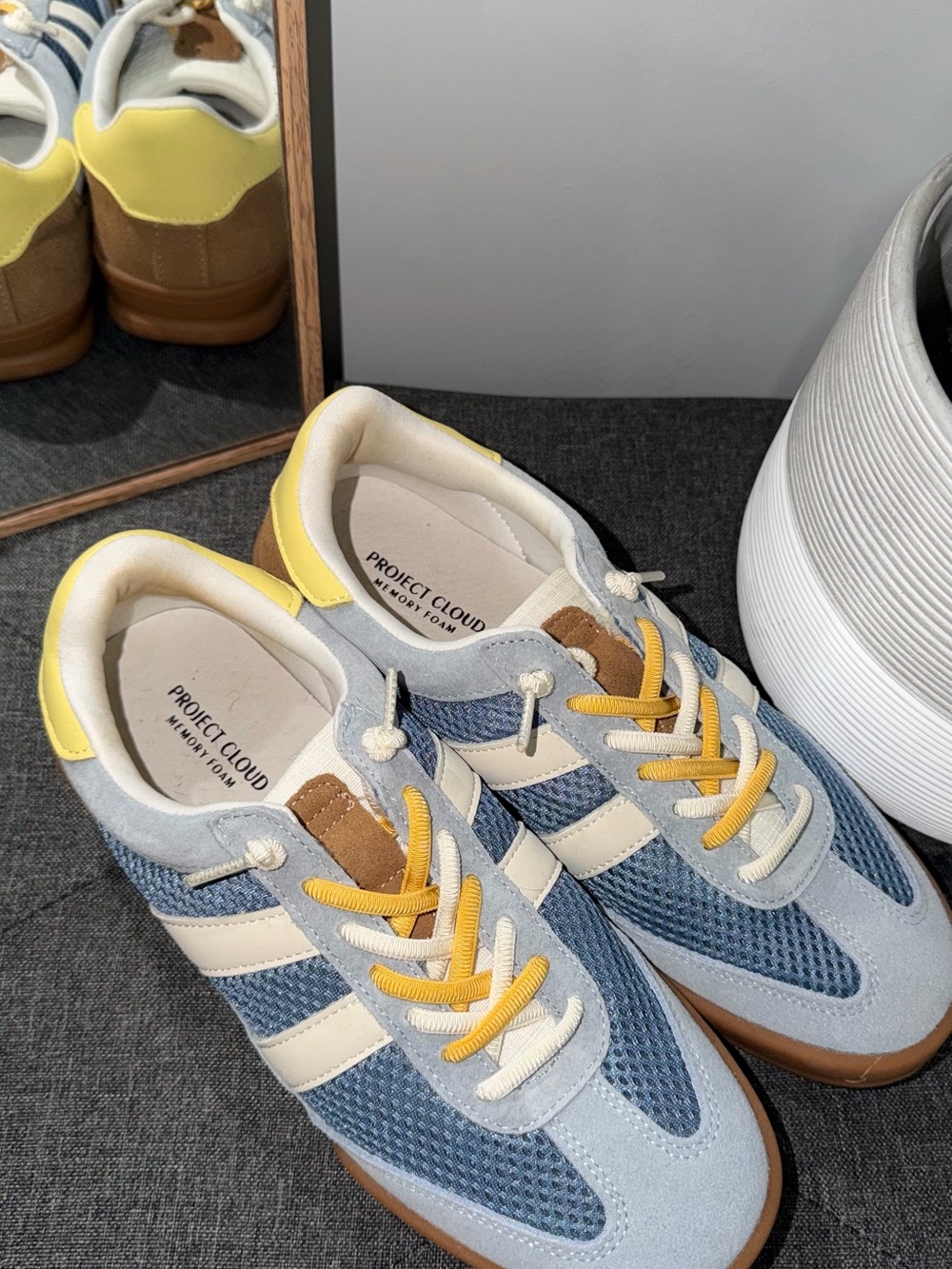 Project Cloud Women’s Blue & Yellow Casual Sneakers
